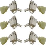 Grover 133NK Deluxe Guitar Machine Heads w Keystone Button,Nickel Mécaniques de guitare