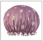 Jumada's - DoucheMuts - Waterdicht - Dubbele Laag - Purple Daisy