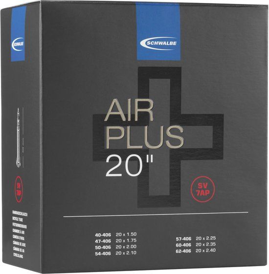 Schwalbe Binnenband Air Plus SV7AP 20 / 40/62-406 - 40mm ventiel
