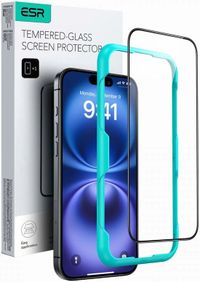 ESR Screen Protector Geschikt voor Apple iPhone 16 - Tempered Glass met Montageframe - Krasbestendig - Gemakkelijke Installatie - (1-Pack)