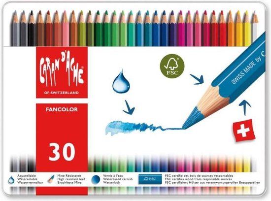 Caran d'Ache Fancolor Kleurpotloden - 30 stuks - Assorti