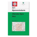 Zillertaler Deutscher Alpenverein e.V. Alpenvereinskarte- Zillertaler Alpen West