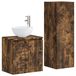 Chêne fumé Ensemble de meubles de salle de bain 2 pièces 33 x 34,5 x 100 cm
