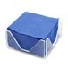 Hostelnovo - Cocktailservettenhouder van transparant plexiglas, 10 x 10 cm, inclusief 50 blauwe servetten