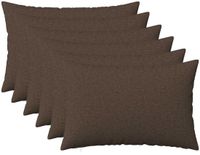 vidaXL Kussensloop - 6 stuks - HEERLEN - Taupe - 50 x 75 cm - Katoensatijn