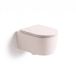 QeramiQ Dely Swirl cuvette suspendue – sans bride – profondeur 53 cm – avec abattant softclose – lin mat