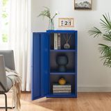 en.casa Metalen kast Burlöv 88x40x35 cm blauw