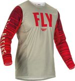 FLY Racing Kinetic Wave Lichtgrijs Rood Jersey - Jas