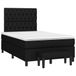 Maison Exclusive - Sommier à lattes de lit avec matelas noir 120x190 cm tissu