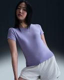 Nike Sportswear Chill Knit Korte Mouw Dames T-shirt Paars L