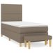 vidaXL Boxspringbed met matras, taupe, 90x190 cm, gestoffeerd