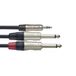 Stagg NYC3/MPS2PR N Serie Stereo Mini Telefoon Plug naar 2x Mono Telefoonkabel