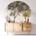 Forêt Cerfs Sticker Mural Rond / Cercle - Diamètre 150 Cm - Adhésif Mat