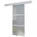 vidaXL Schuifdeur, glas en aluminium, 178 cm, zilverkleurig