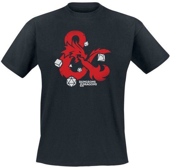 Dungeons and Dragons T-shirt Heren Zwart - S