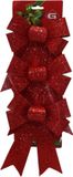 Gerimport Kerstornamenten Strikken - Rood - 3 Stuks