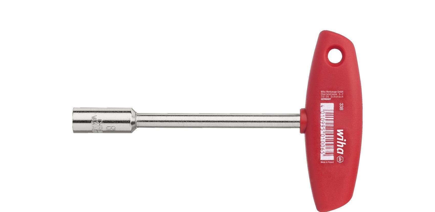 Dopsleutel met dwarsgreep Vierkant hoogglans vernikkeld - 01007