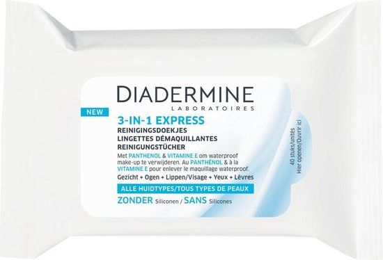 Diadermine Express 3in1 Reinigingsdoekjes - 120 stuks