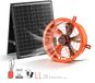 VEVOR Gevelventilator 30,5 cm, Zolderventilator op Zonne-Energie, 1529,1 m³/U, Oranje, 3-in-1 Ventilatie, Koeling en Ontvochtiging voor Zolders, Kassen en Opslagruimtes, Stalen Behuizing, met Thermostaat en 35W Zonnepaneel