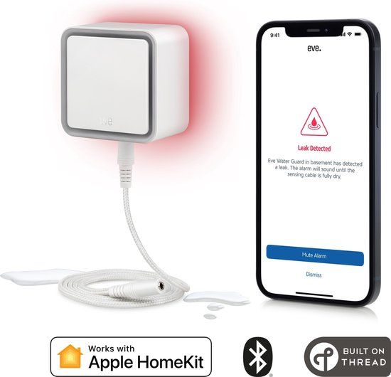 Eve Systems Eve Water Guard Slimme Watermelder - Compatibel met Apple HomeKit