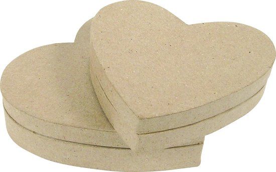 Décopatch BT036C Heart Box Papier Maché Object