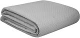 HOMLA Zemi Velours sprei met reliëf - Grijs 200x220cm