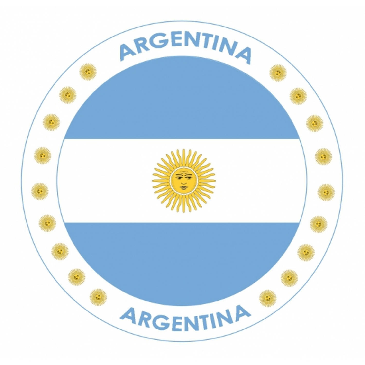 Bellatio Decorations 75x Bierviltjes Argentinie thema print - Onderzetters Argentijnse vlag - Landen decoratie feestartikelen