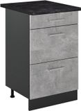 Vicco Keukenonderkast R-Line, Beton/Antraciet, 50 cm