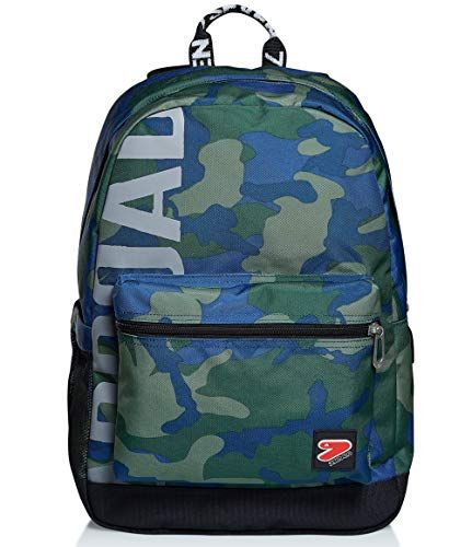 Seven - The Double Pro - Camouflage Royal - met powerbank - school en vrije tijd - Groen - Eén maat