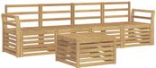 vidaXL - Buiten - bank - set - 5 - st - Wit - Massief - Acacia - Hout