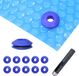Jeu de 10 œillets et emporte-pièces pour la fixation de la bâche solaire pour piscine