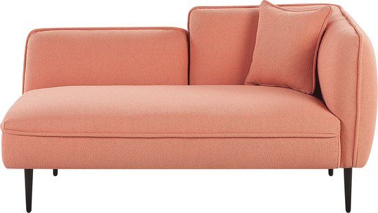 Beliani CHEVANNES Chaise Longue - Pink Polyester - Modern Design