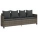 VidaXL Lounge Stoel Gecapitonneerde Zitting Polyrattan Staal Grijs