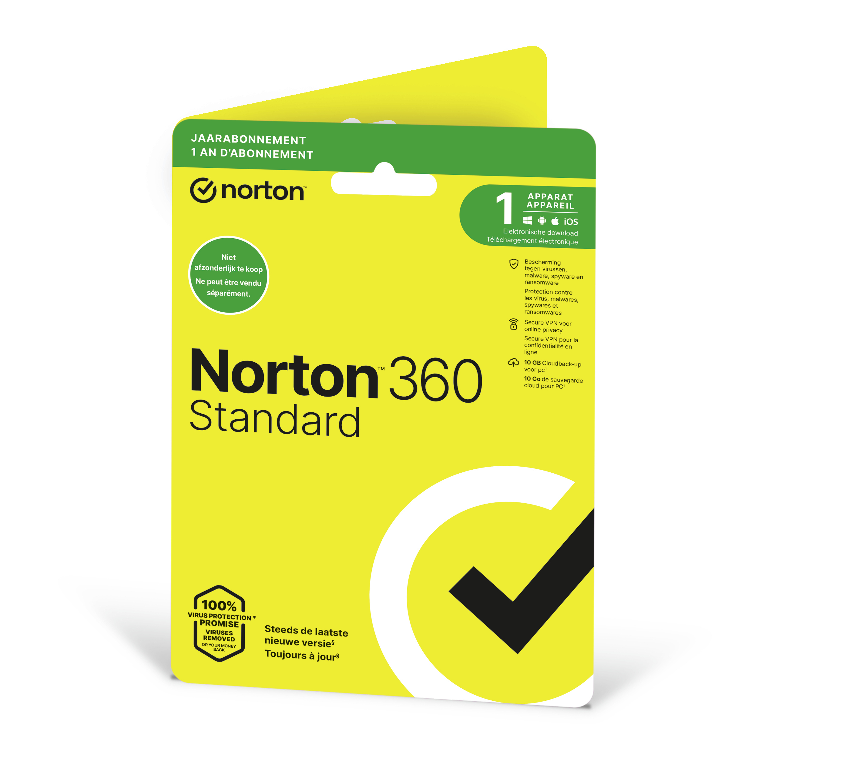 Gen Digital NORTON 360 STANDARD 10GB BN 1 USER 1 DEVICE 12MO GENERIC BUNDLE RSP DVDSLV GUM