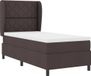 vidaXL Boxspring Bed met Hoofdeinde Donkerbruin 90 x 200 cm Stof