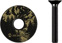 Riesel Design Top Cap Zwart/Alpine Aluminium/Carbon Racefiets 6g