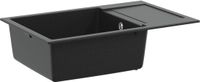 vidaXL Wasbak Zwart 780 x 500 mm 80% Kwarts en 20% Hars