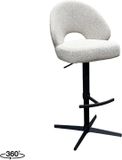 LABEL51 Saint Tropez Tabouret de bar - Naturel - Tissu Royal