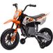 MODENUIT Orange 12v Electric Motorcycle for Kids with Music and Support Wheels