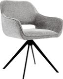 Kick Collection KICK® - MIYO Draaibare Eetkamerstoel - 360° Auto-Return - Donkergrijs
