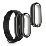 kwmobile 2x smartwatch hoes geschikt voor Xiaomi Mi Band 8 hoesje - Siliconen sporthorloge cover - Activity tracker case in zwart