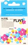 FLWR - Inktcartridge / Alternatief voor de HP 21XL / Zwart