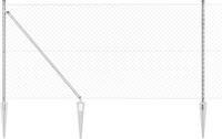 vidaXL Gaashek met grondpennen - 10 x 1,4 m - Gegalvaniseerd staal - zilver