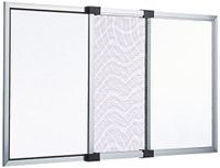 Vigor 75005, geanodiseerd, uitschuifbaar muggennet, 50 x 40/92 x 40 cm