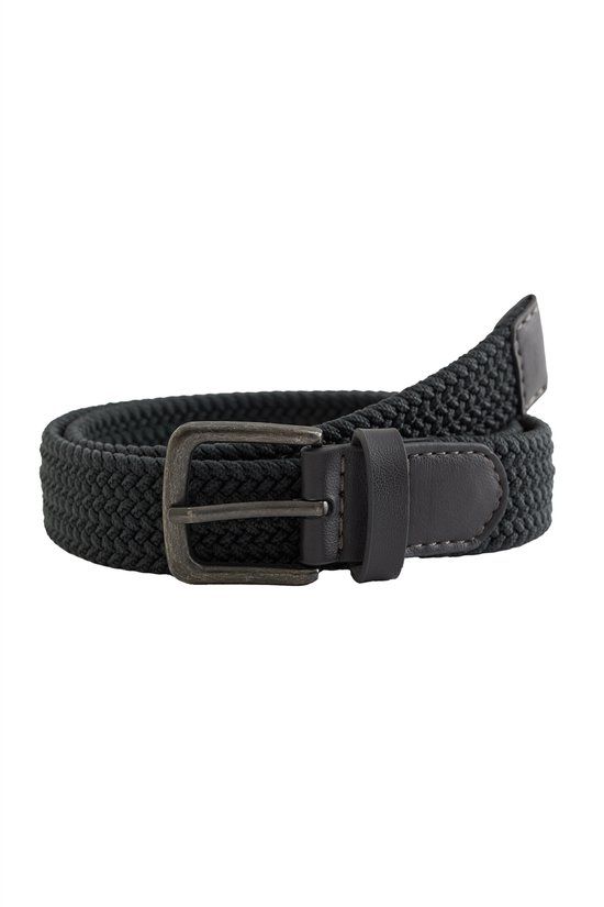 WE Fashion Jongens gevlochten riem Dark grey Kunststof 85 cm