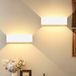 Kingwen Applique murale set van 2 30 W 3000K IP65 verstelbaar aluminium blanc OS1302B