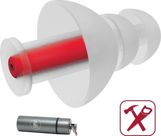 PLIC AUDIO Oordopjes - Rood - 18 dB - Herbruikbaar - TPE gel