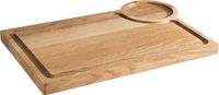 APS-Germany Serveerplank/Dienblad "OAK" Geolied eikenhout met 9.5 cm ronde uitsparing
