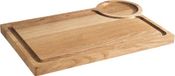 APS-Germany Serveerplank/Dienblad "OAK" Geolied eikenhout met 9.5 cm ronde uitsparing