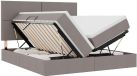 vidaXL Opbergbed met hoofdeinde en opslag Taupe 180 x 200 cm Stof